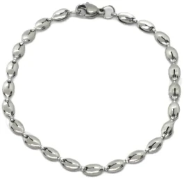 Pulsera de Acero Quirurgico eslabon oval 19cm